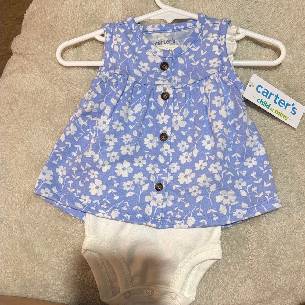 Carter's Lavender Floral Baby Dress Set